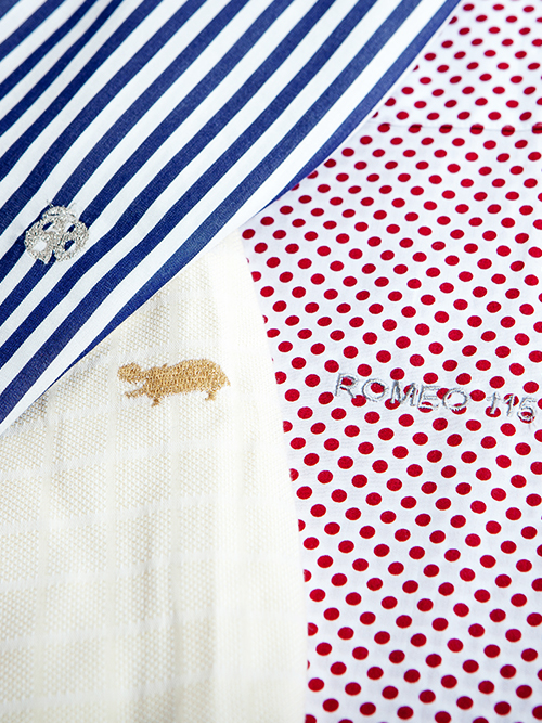 ワンポイント刺繍